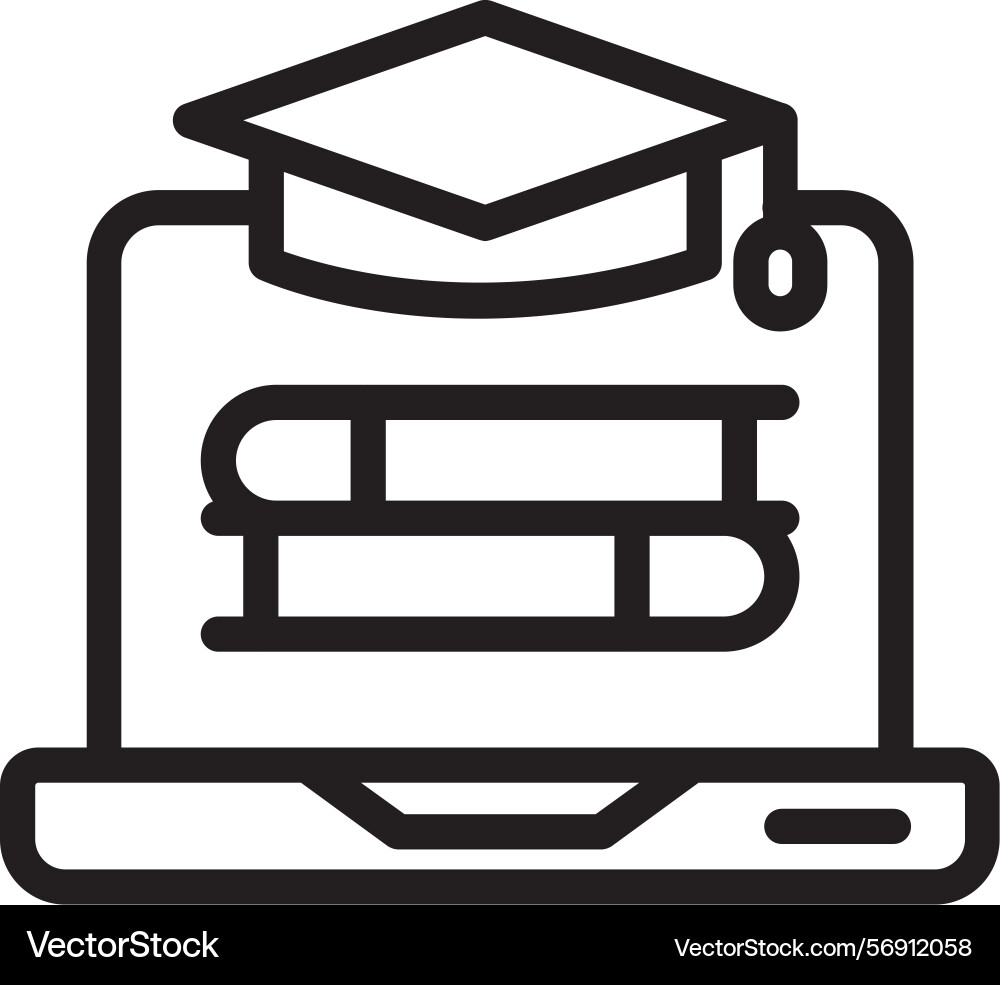 Study material linear style icon design Vector Image