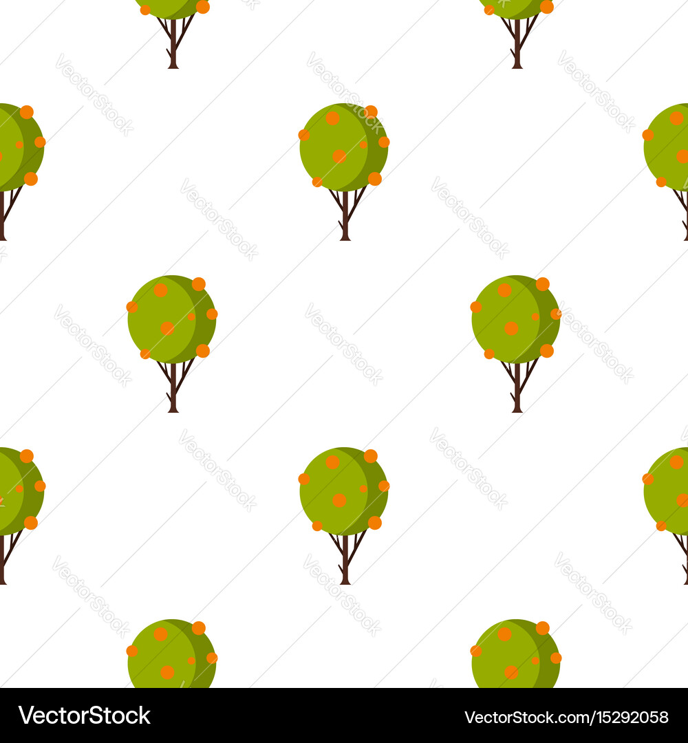 Tree with fruit pattern flat Vector Image