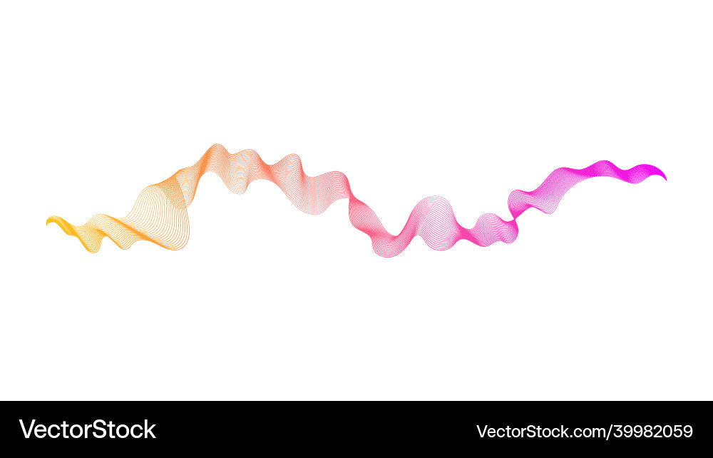 Abstract backdrop with wave gradient lines vector image