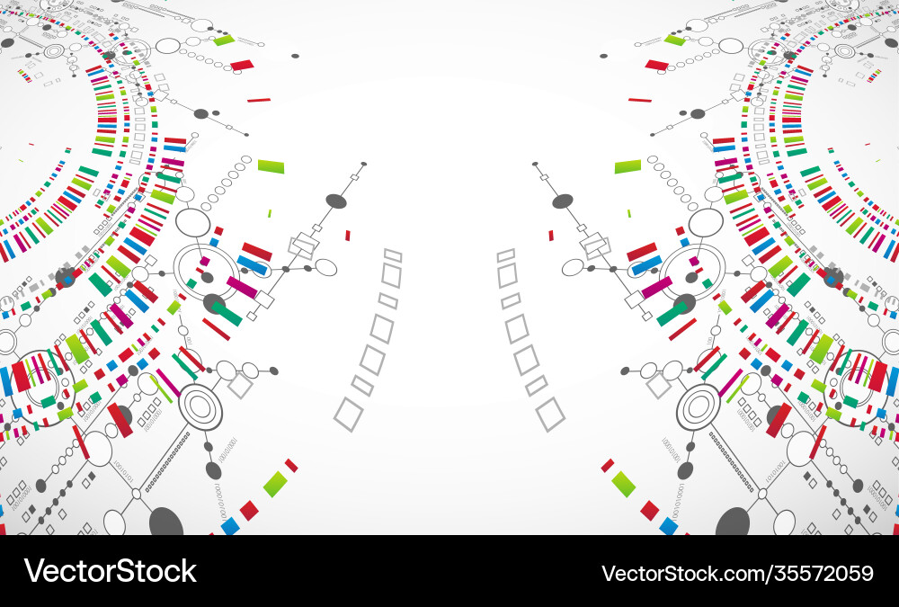 Abstract technological background with various Abstract technological background with various vector image