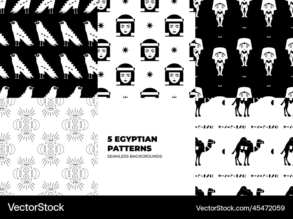 Ancient pattern set Ancient pattern set vector image