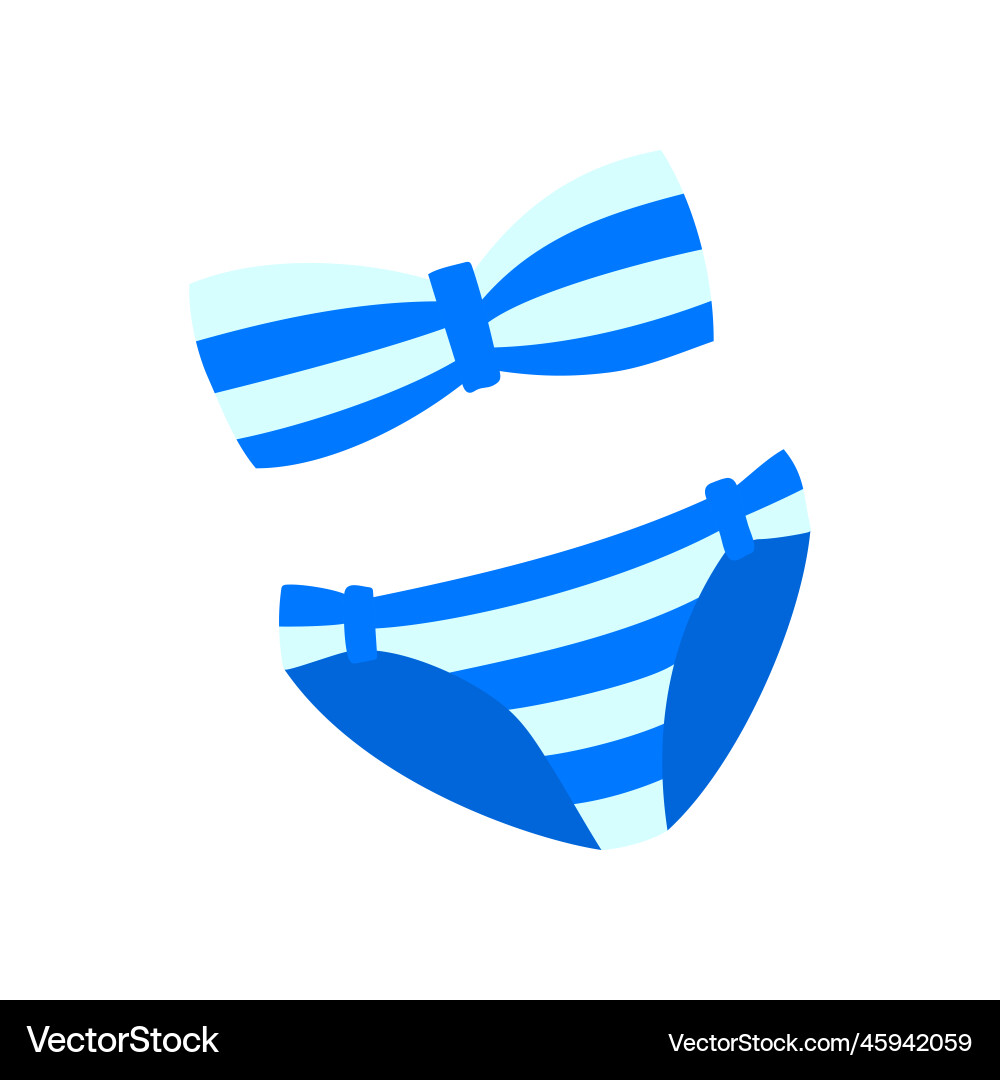 Cartoon color swimsuit separate Cartoon color swimsuit separate vector image