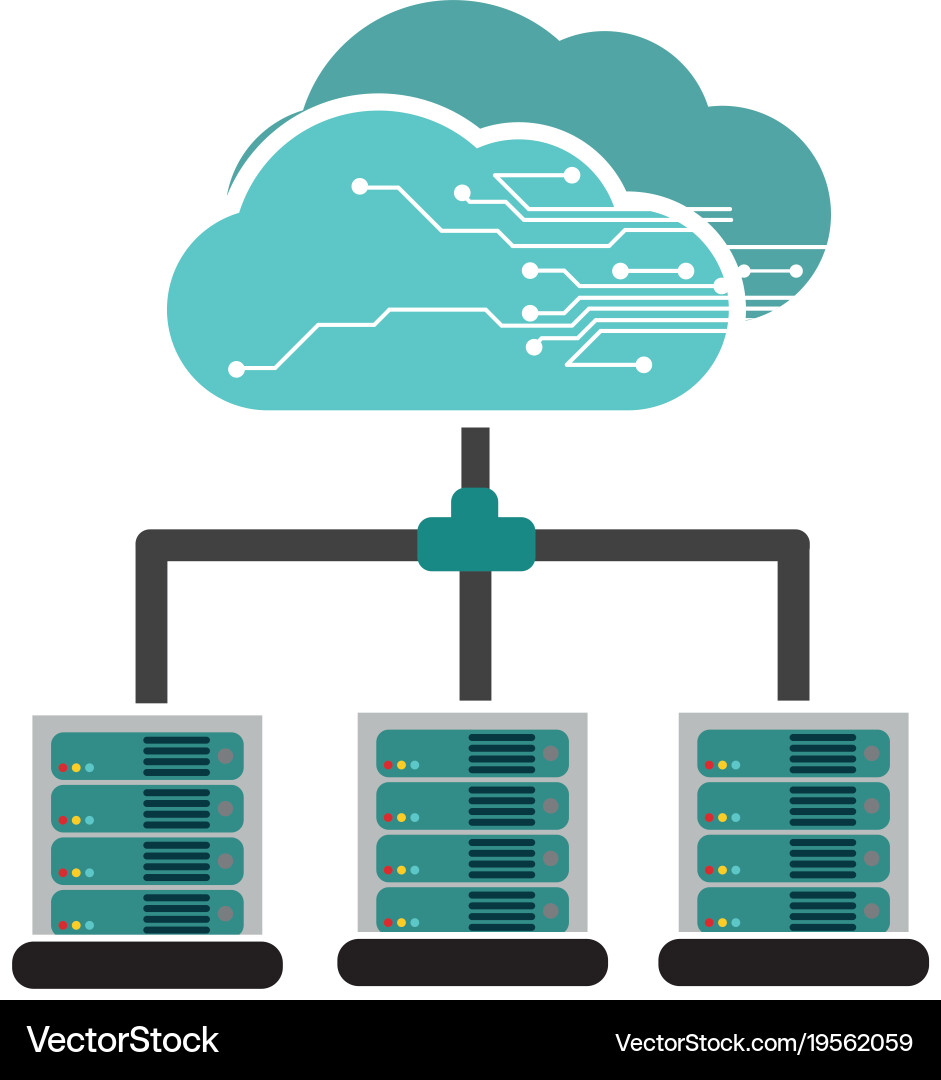 Cloud computing design Vector Image