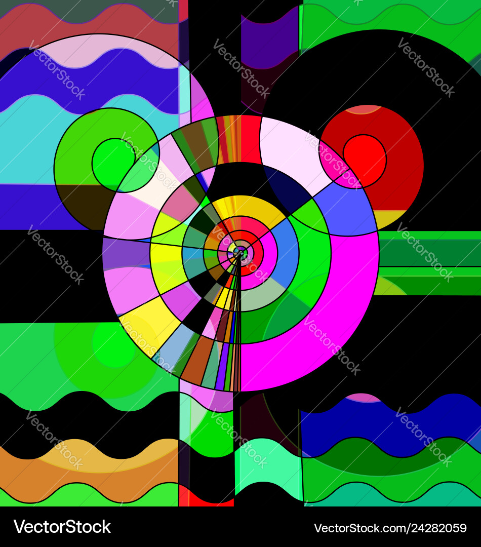 Colored background image of abstract discks ans Colored background image of abstract discks ans vector image