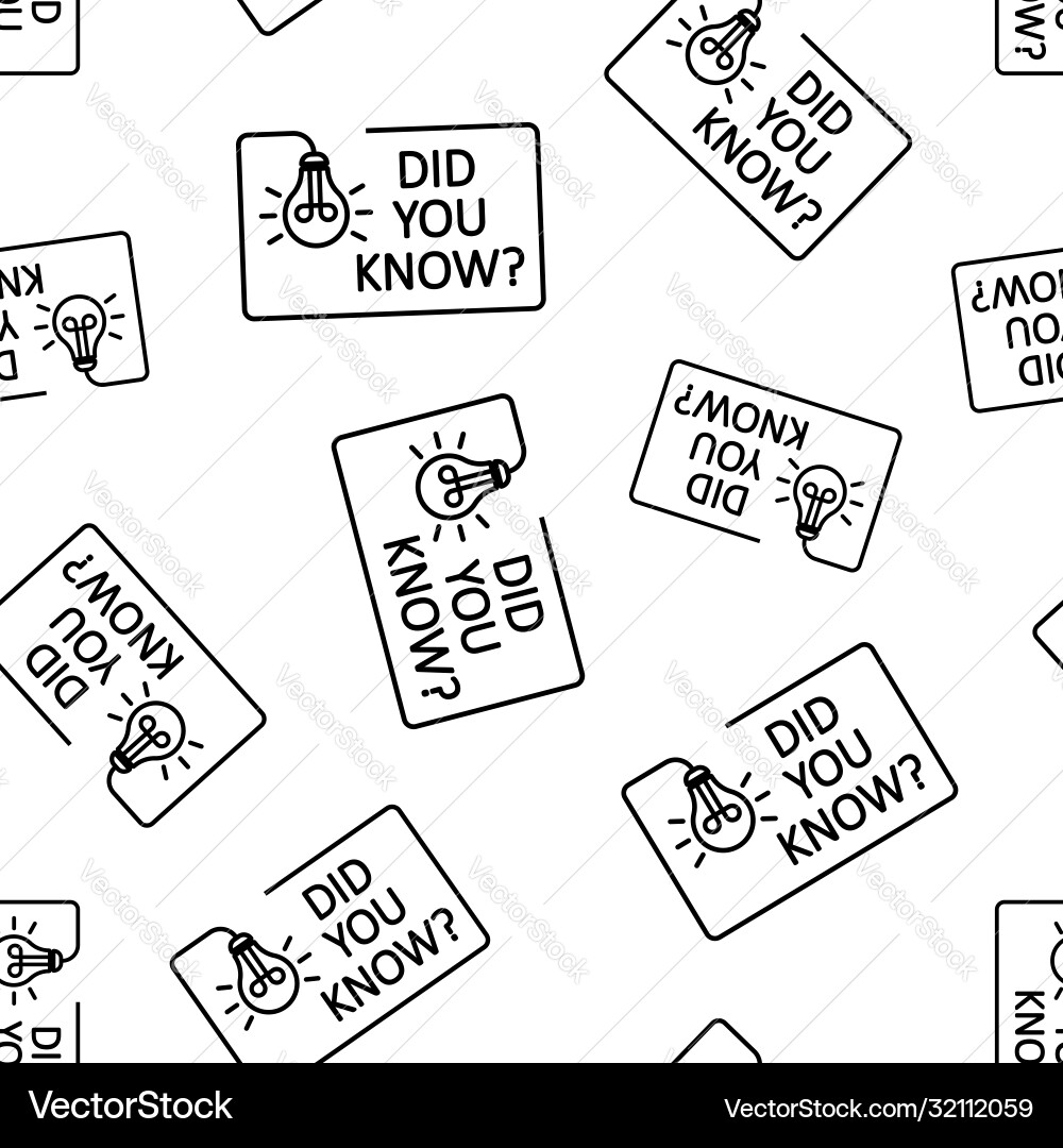 Did you know icon in flat style question mark vector image