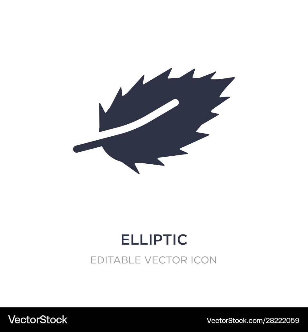 Elliptic icon on white background simple element Elliptic icon on white background simple element vector image