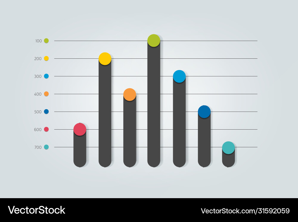 Flat chart graph simply color editable Flat chart graph simply color editable vector image