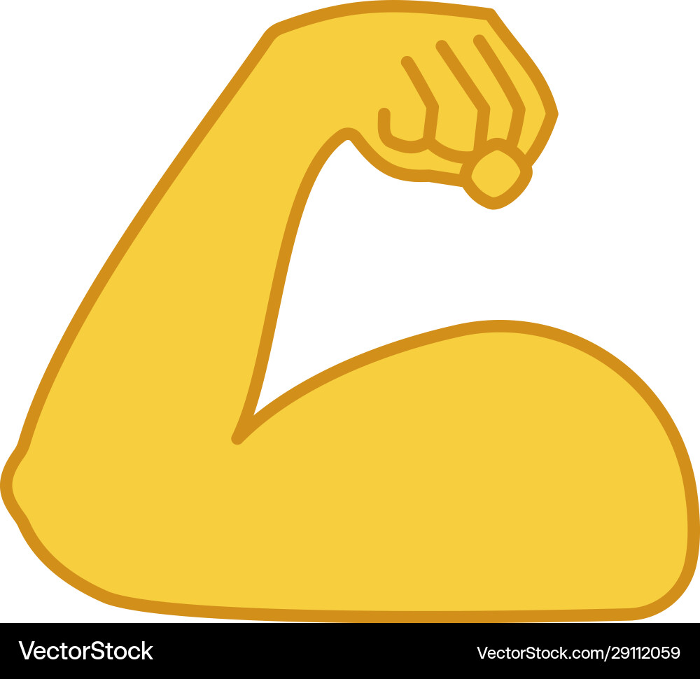Flexed bicep color icon Flexed bicep color icon vector image