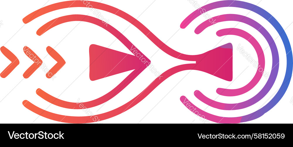 Infinite Data Loop Icon Vector Image