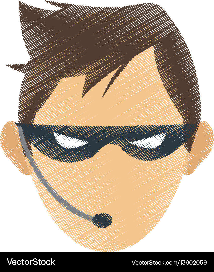 Man hacker icon image Vector Image