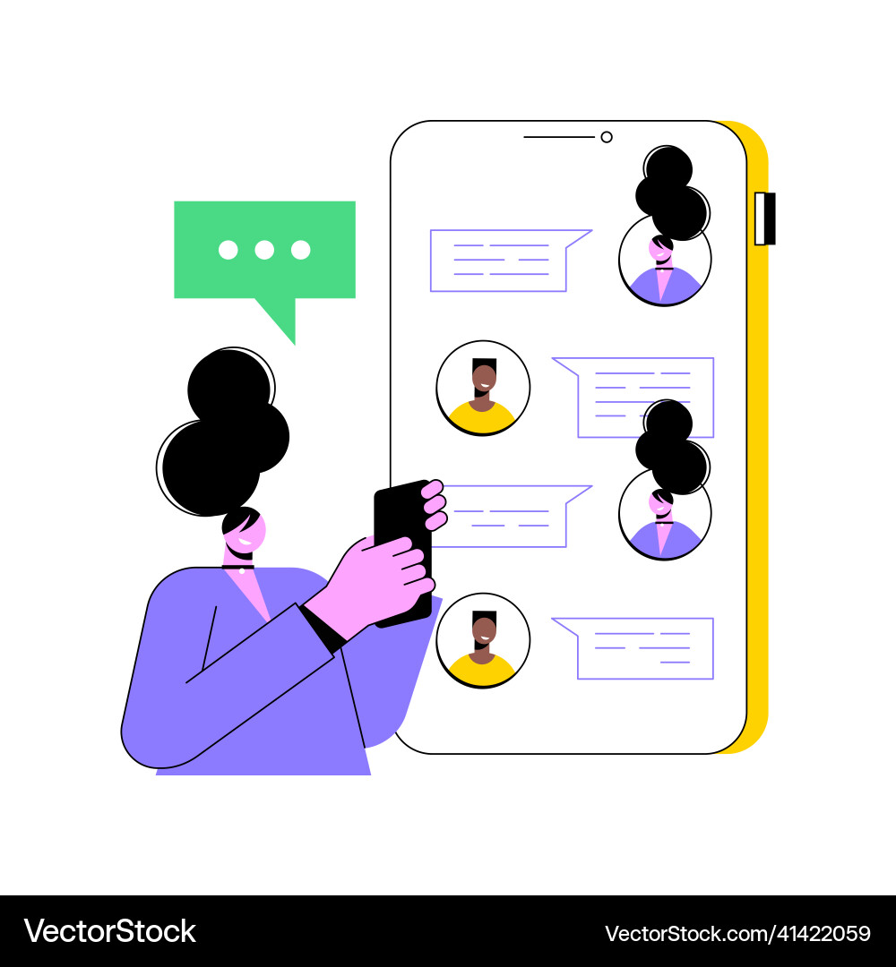 Messaging App Communication vector image