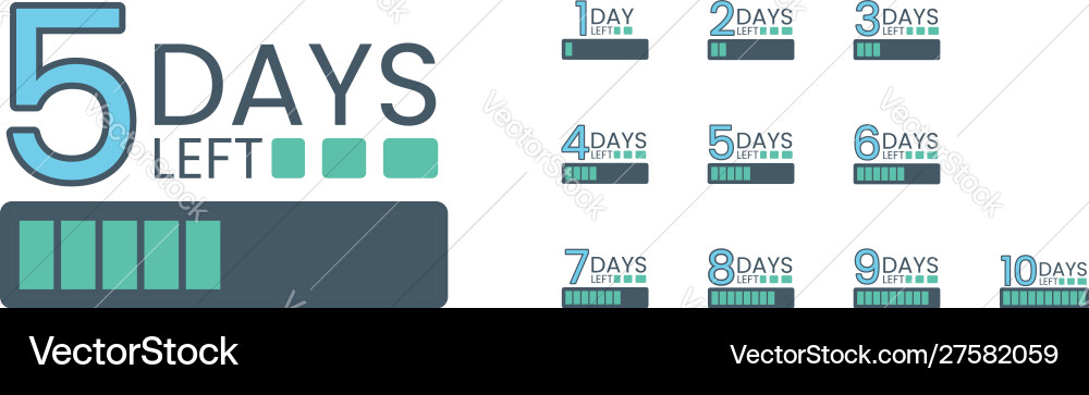 Sale banner with countdown numbers and text days vector image