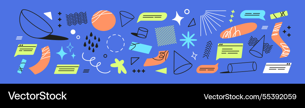 Set of geometry items different maths figures Set of geometry items different maths figures vector image