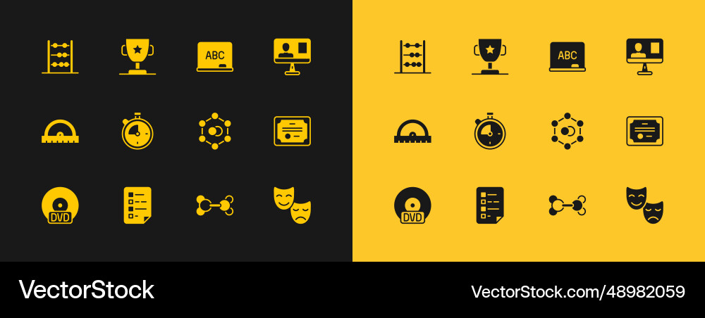 Set online class clipboard with checklist Vector Image