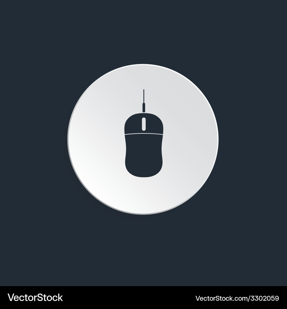 Simple web icon in flat mouse vector image