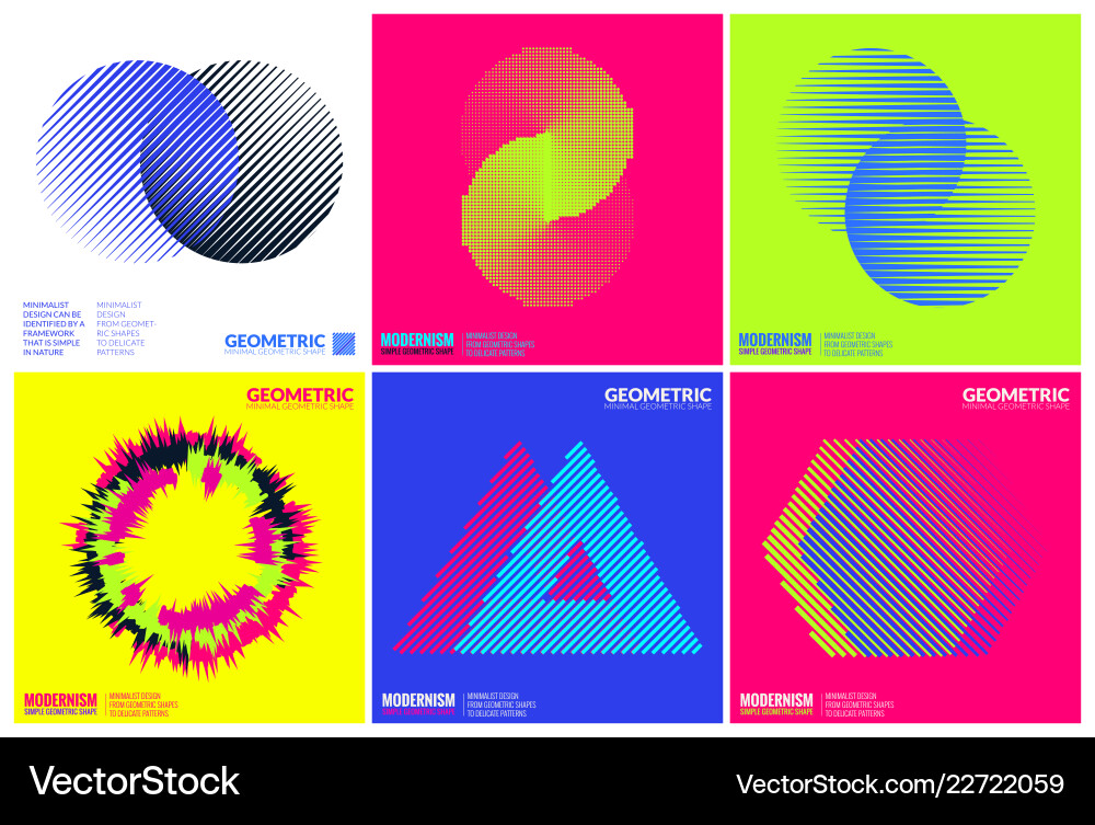 Simplicity geometric design set clean lines Simplicity geometric design set clean lines vector image