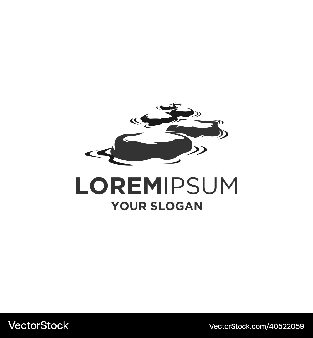 Steinfundamente Silhouette Logo Designs Steinfundamente Silhouette Logo Designs vektorbild