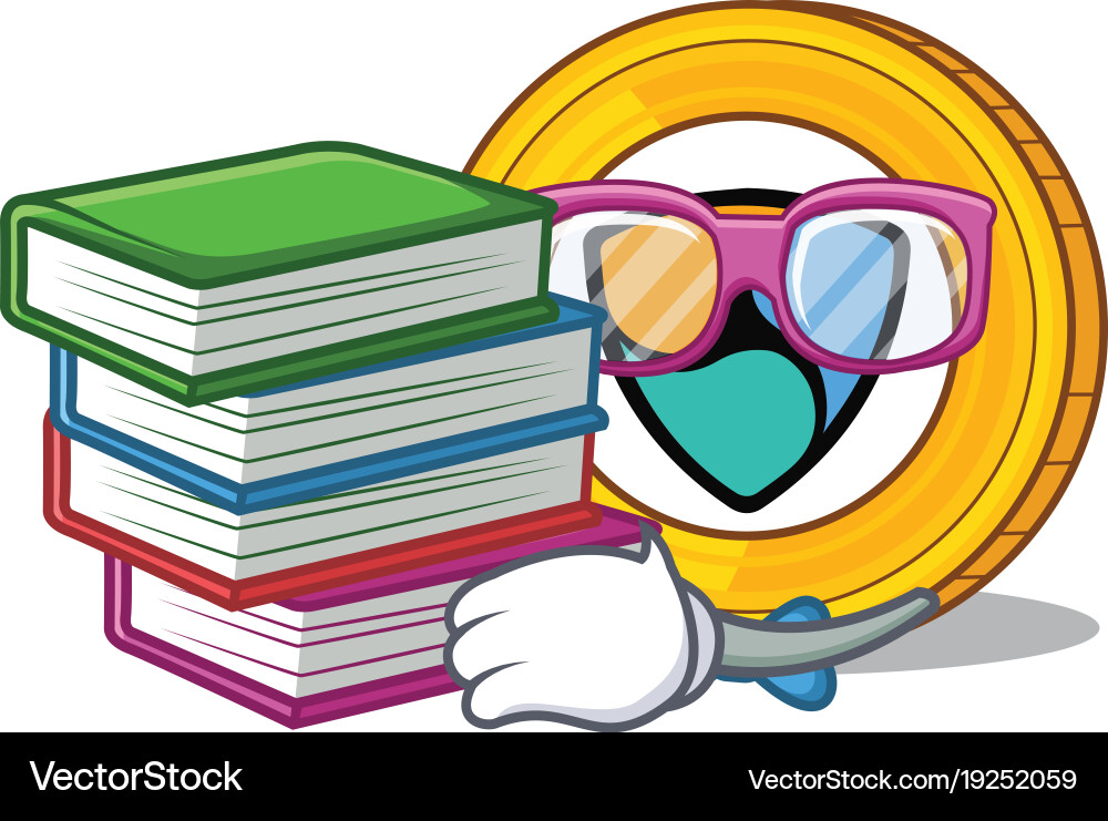 Student with NEM Coin Character Vector Image