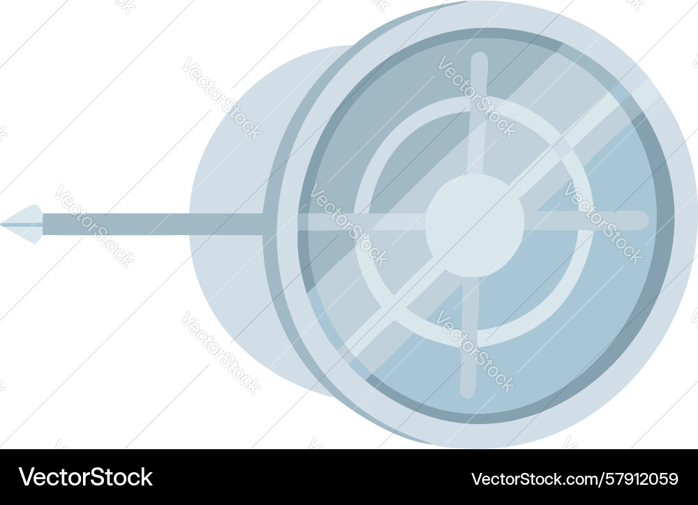 Stylized circular target side view precision aim Vector Image