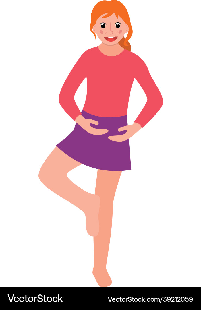 Tree pose Vector Image
