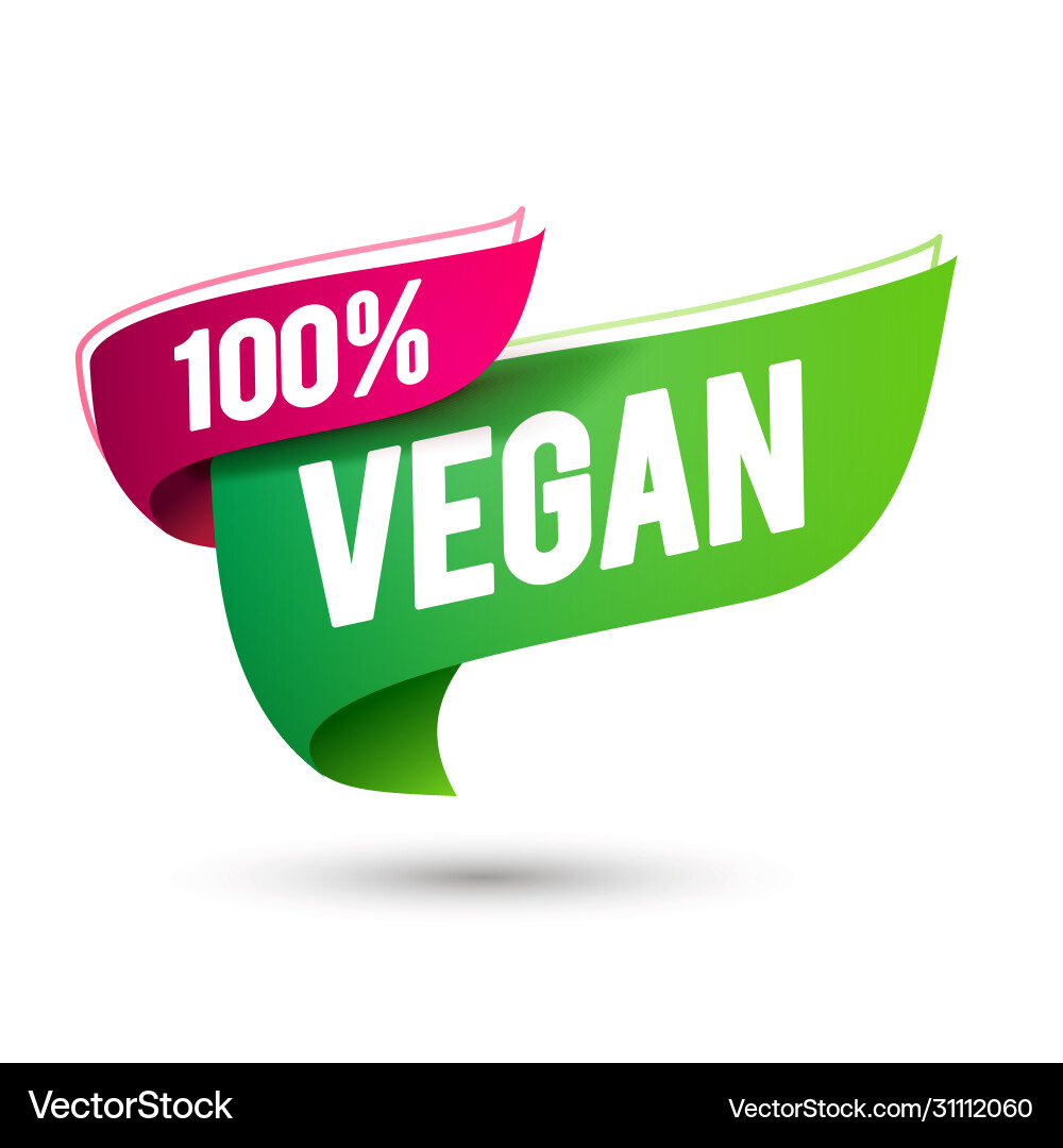 100 Prozent vegane Flaggensymbol 100 Prozent vegane Flaggensymbol vektorbild