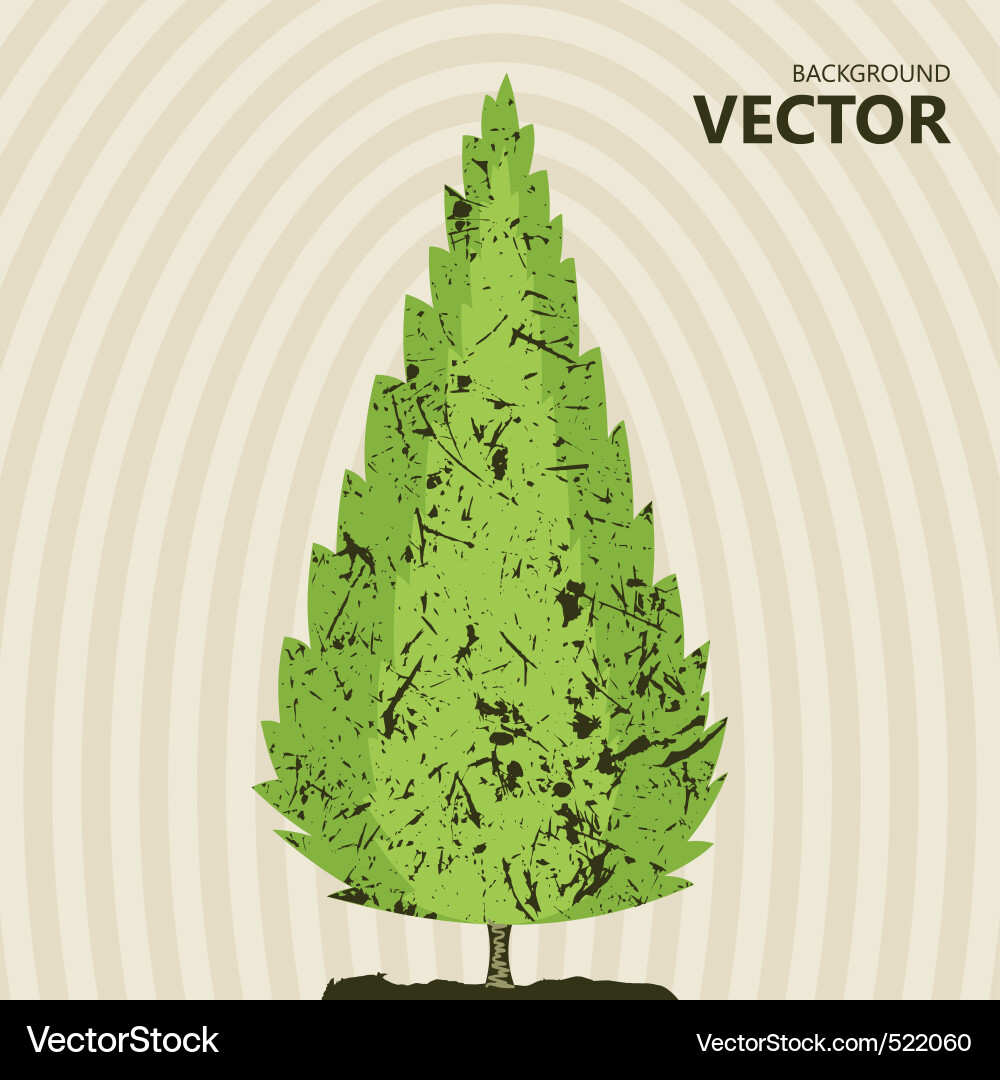 Abstract color tree background vector image