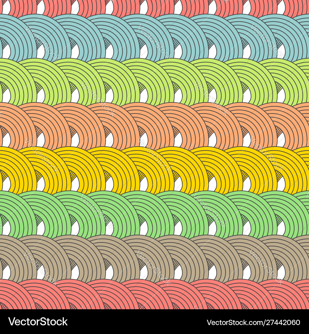 Abstract Loop Pattern - Colorful Waves vector image