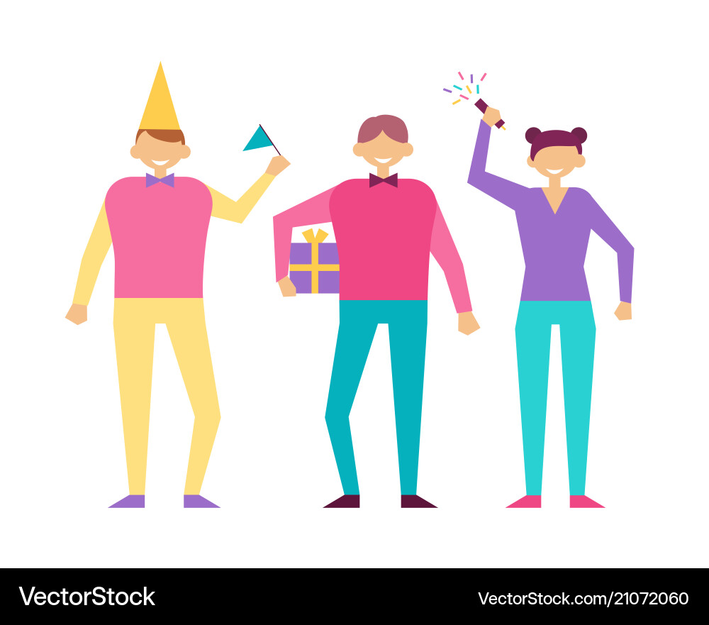 Cartoon Birthday Party Celebration Vector Image