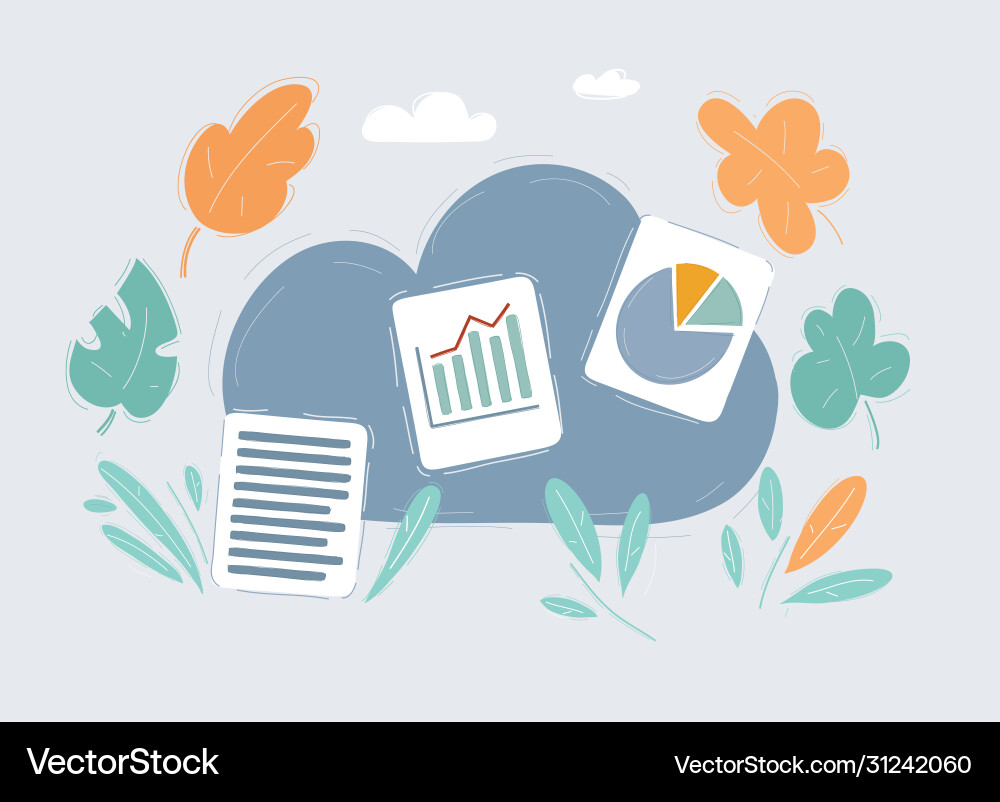 Cloud storage with saving Cloud storage with saving vector image
