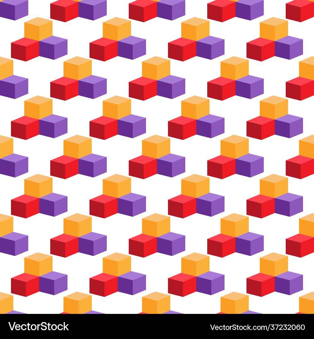 Colored cubes seamless pattern for texture Colored cubes seamless pattern for texture vector image