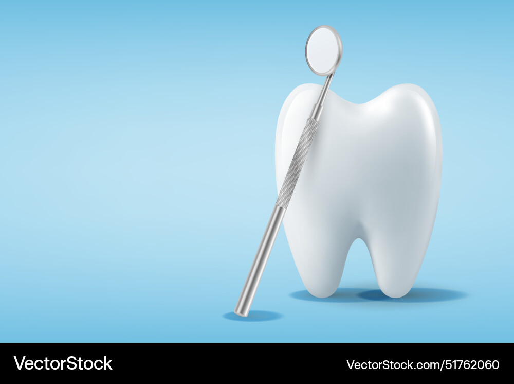 Dental inspection banner poster 3d Dental inspection banner poster 3d vector image