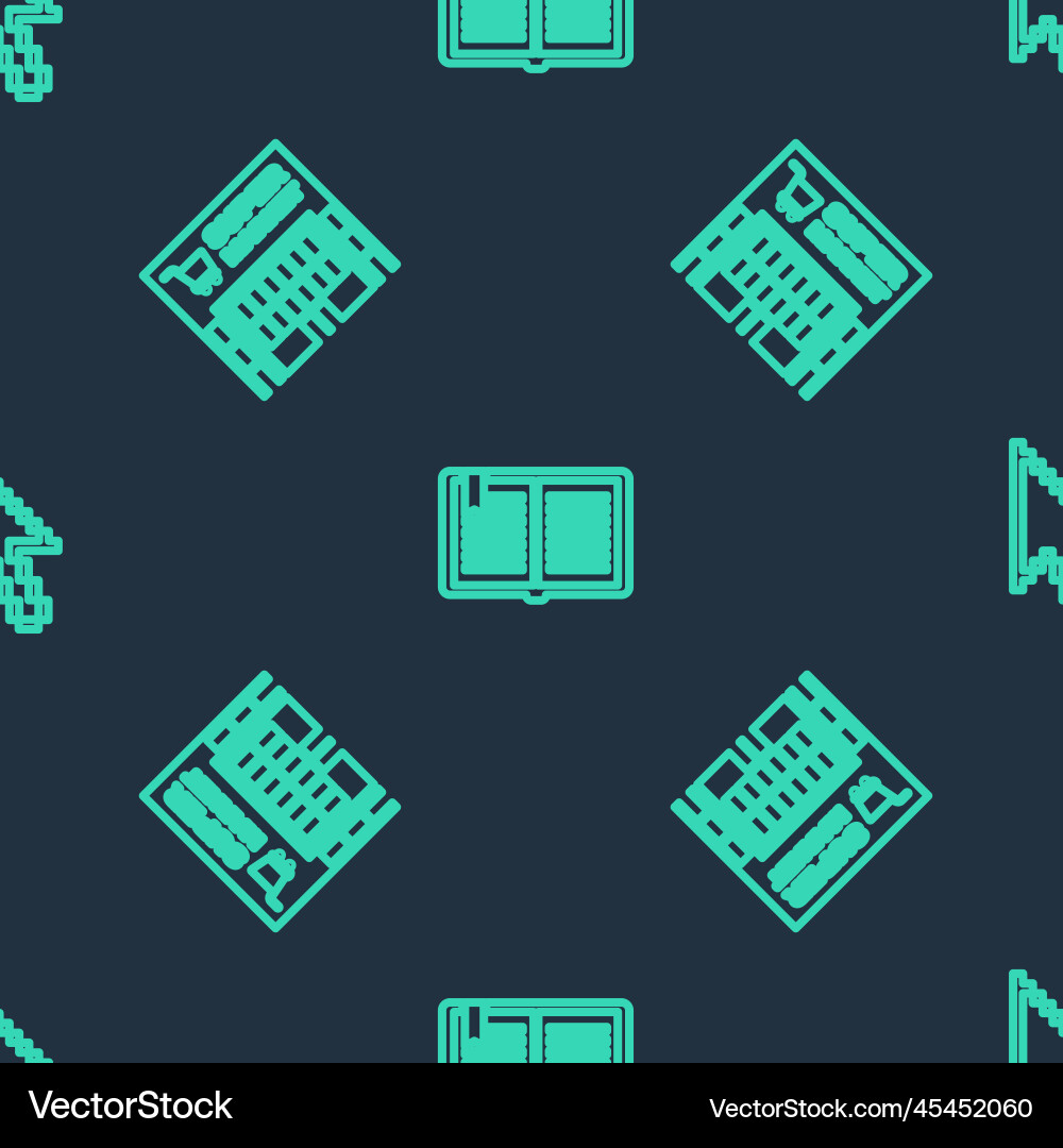 Open Book & Building Pattern vector image