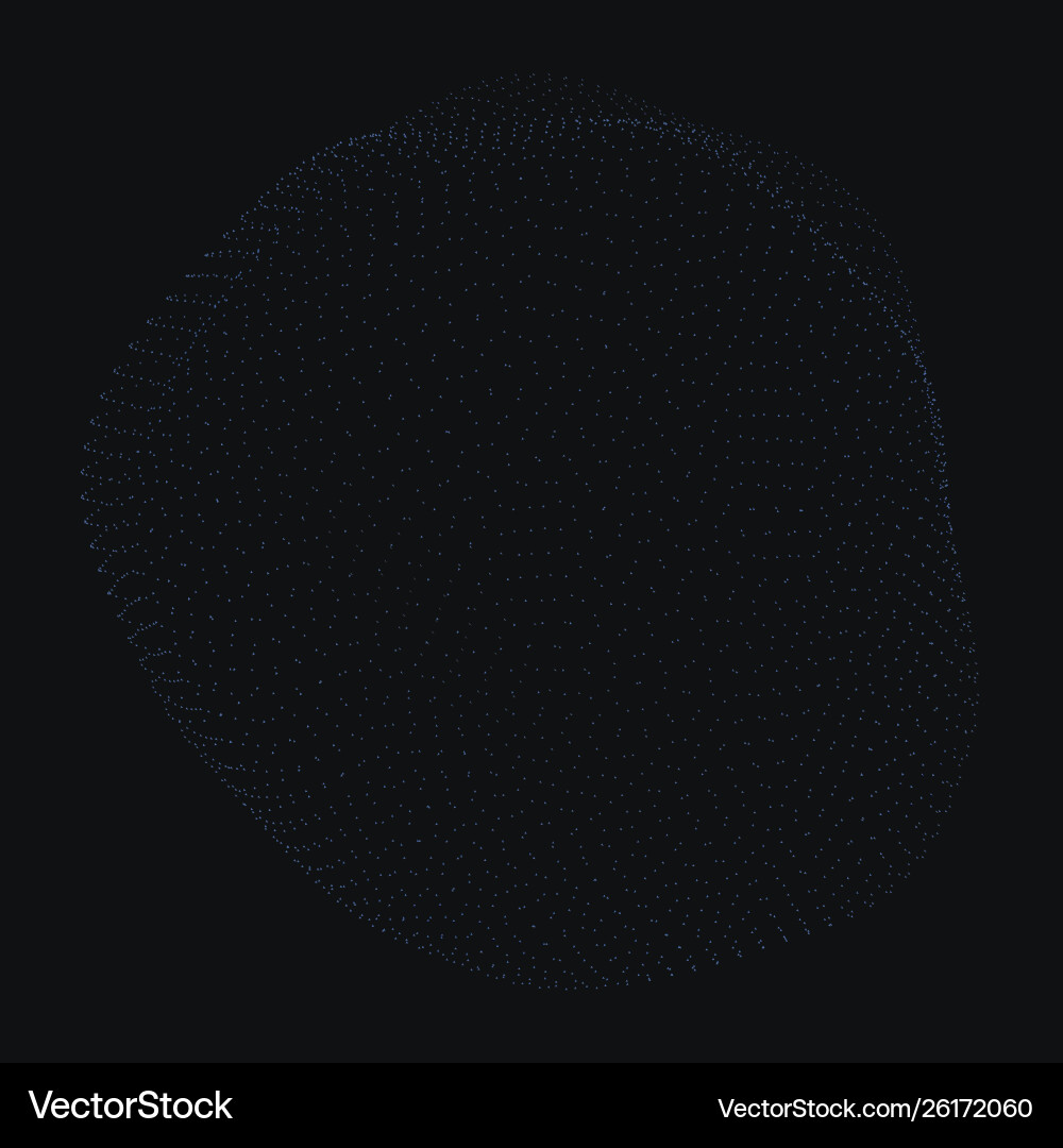 Sphere consisting many small particles Sphere consisting many small particles vector image