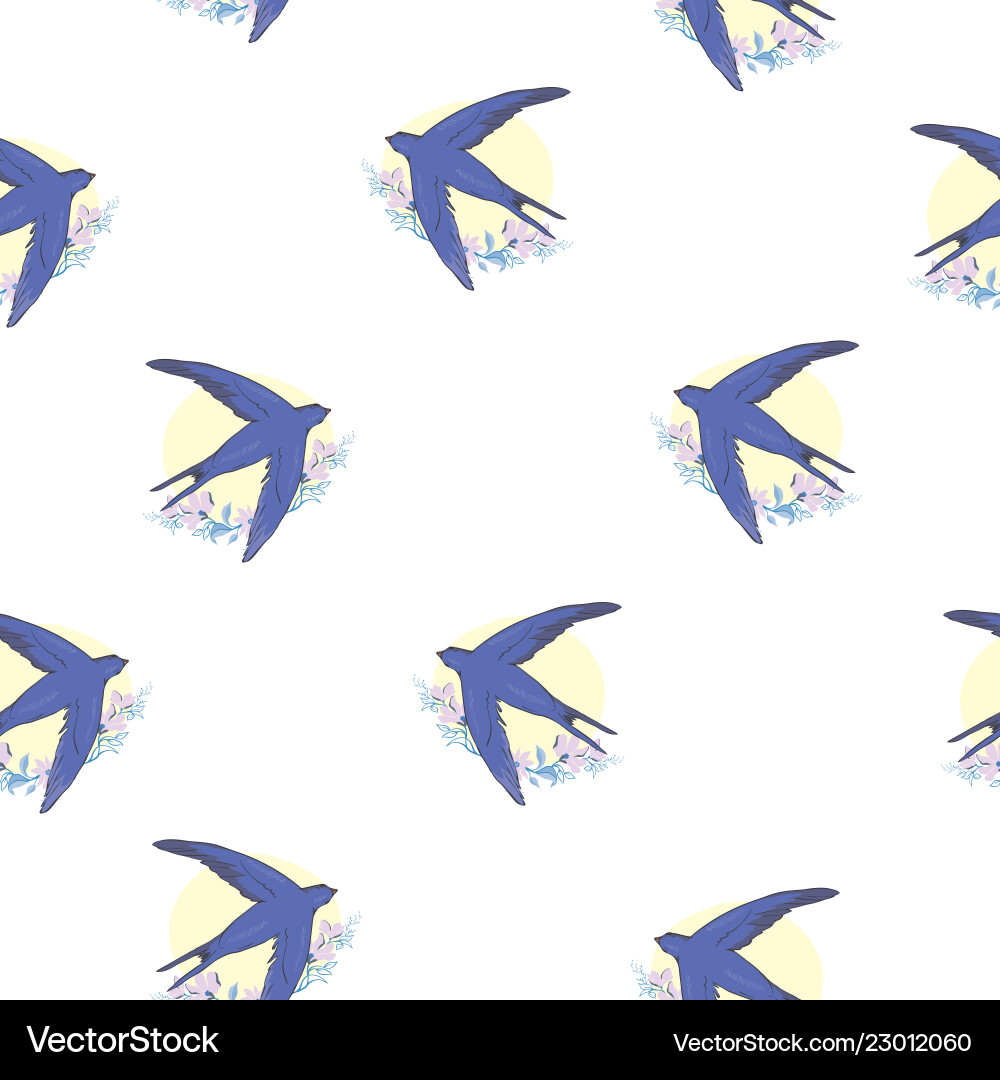 Swallow bird pattern Swallow bird pattern vector image