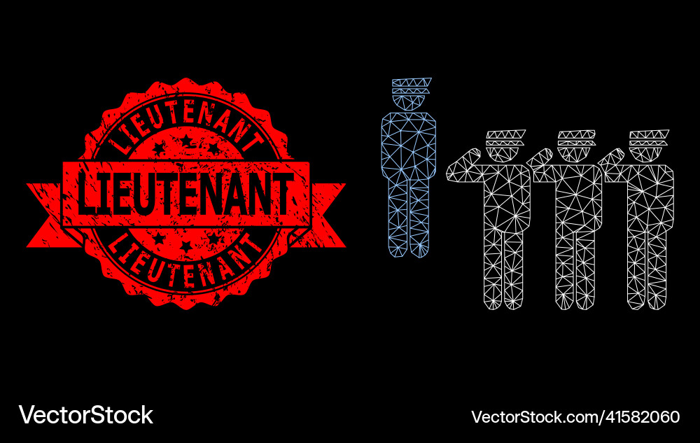 Triangular net mesh military unit image Triangular net mesh military unit image vector image