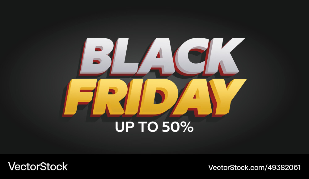 3d text effect black friday background 3d text effect black friday background vector image