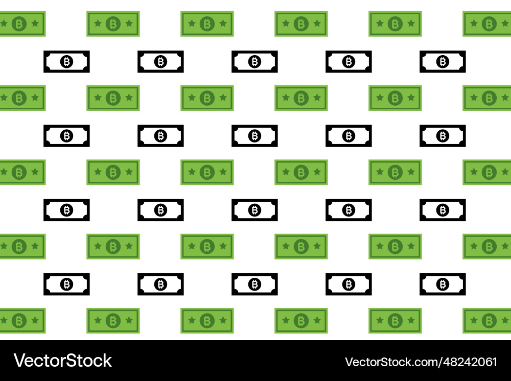 Abstract bitcoin banknote pattern background Vector Image