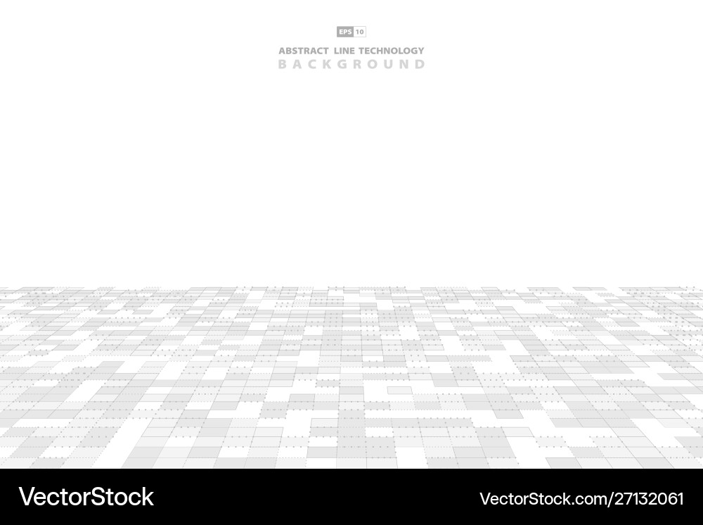 Abstract gray and white square pattern design vector image