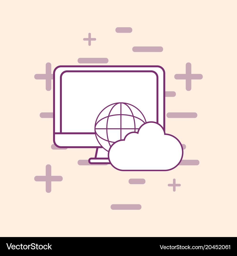 Big data design vector image