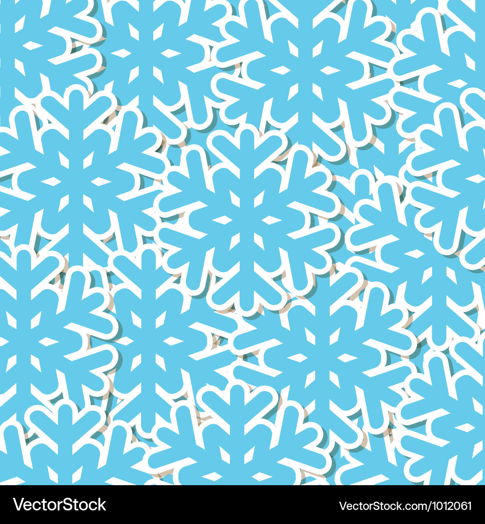 Blue Snowflake Winter Background Vector Image