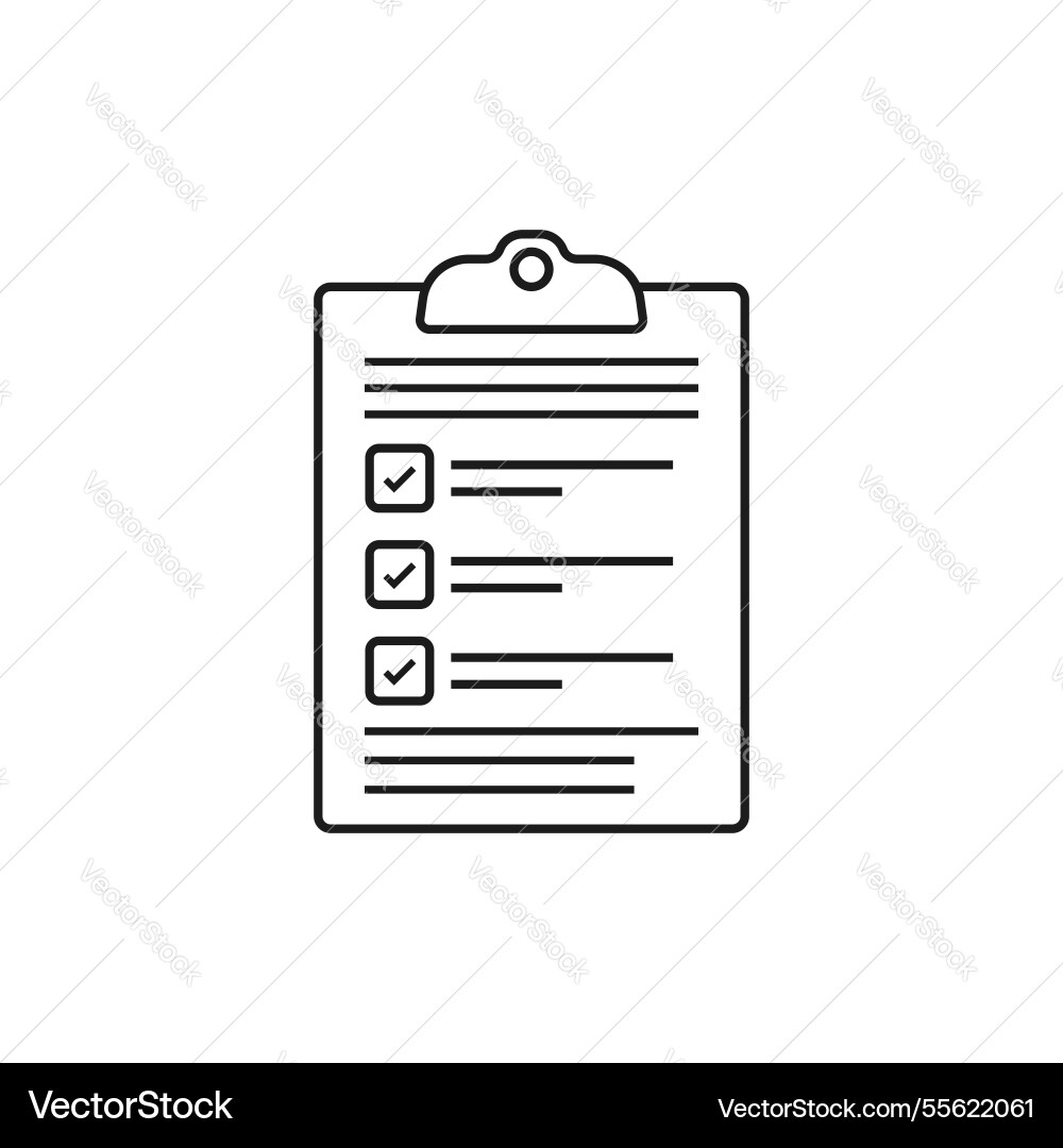 Clipboard with checklist icon in flat style Clipboard with checklist icon in flat style vector image