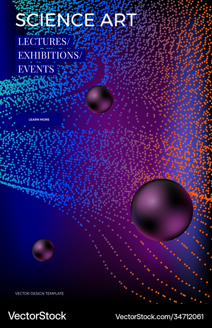 Futuristic background with dynamic particles vector image