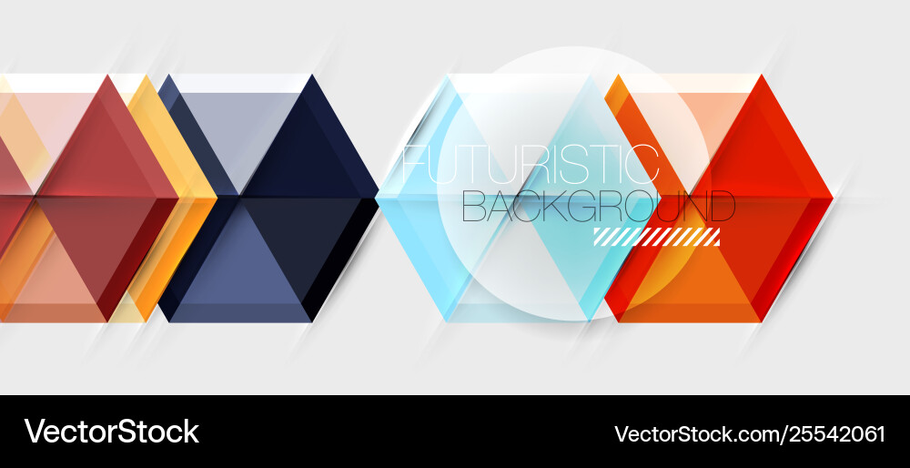 Geometric triangle and hexagon abstract background Vector Image