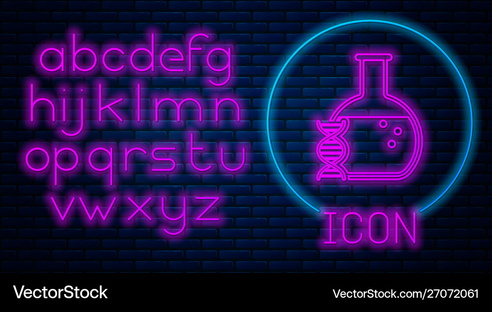 Glowing neon dna Forschung Suchsymbol isoliert Glowing neon dna Forschung Suchsymbol isoliert vektorbild