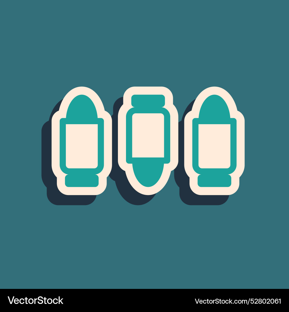 Green bullet icon isolated on background Green bullet icon isolated on background Vector Image
