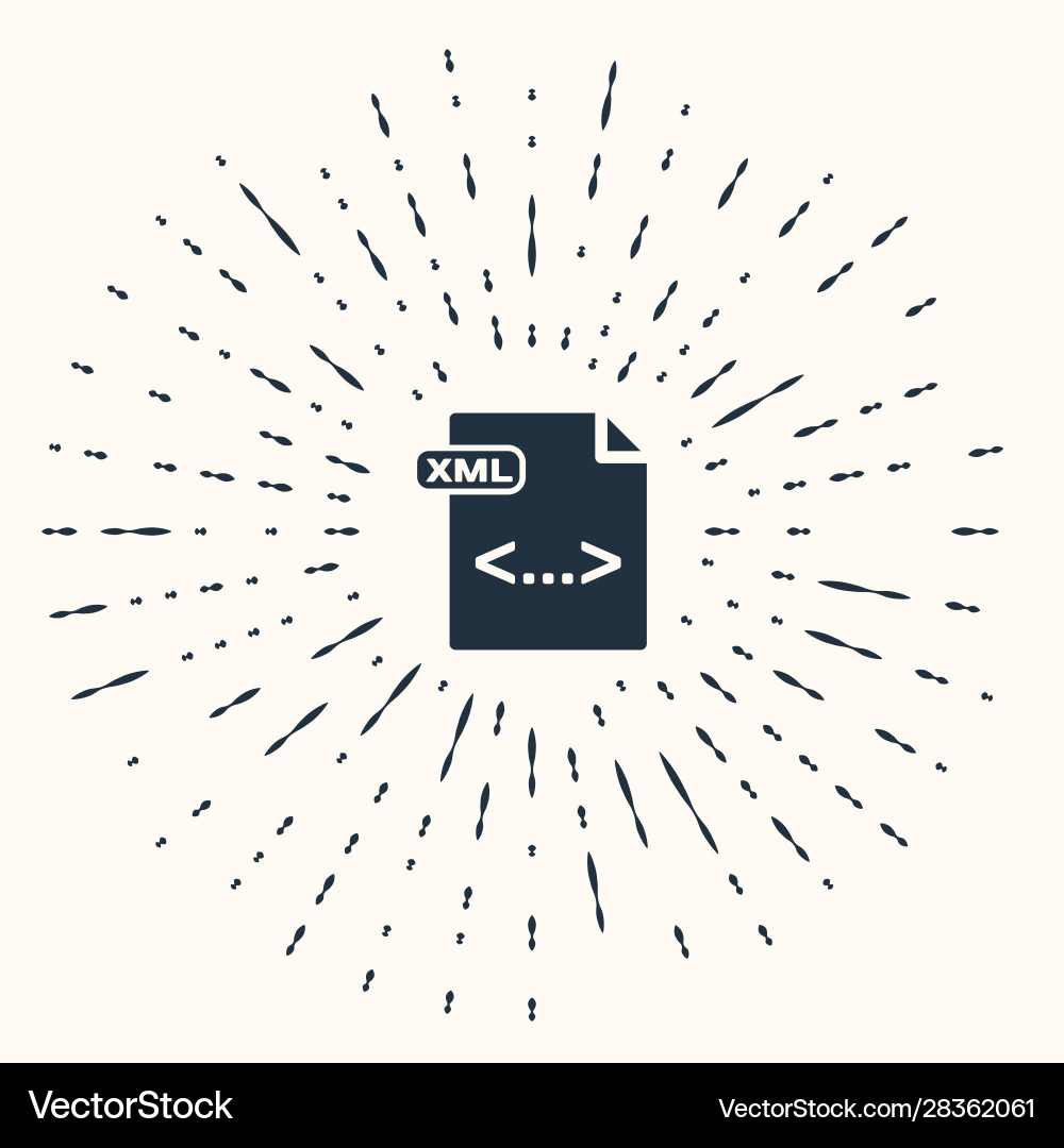 Grey xml file document download button icon Grey xml file document download button icon vector image
