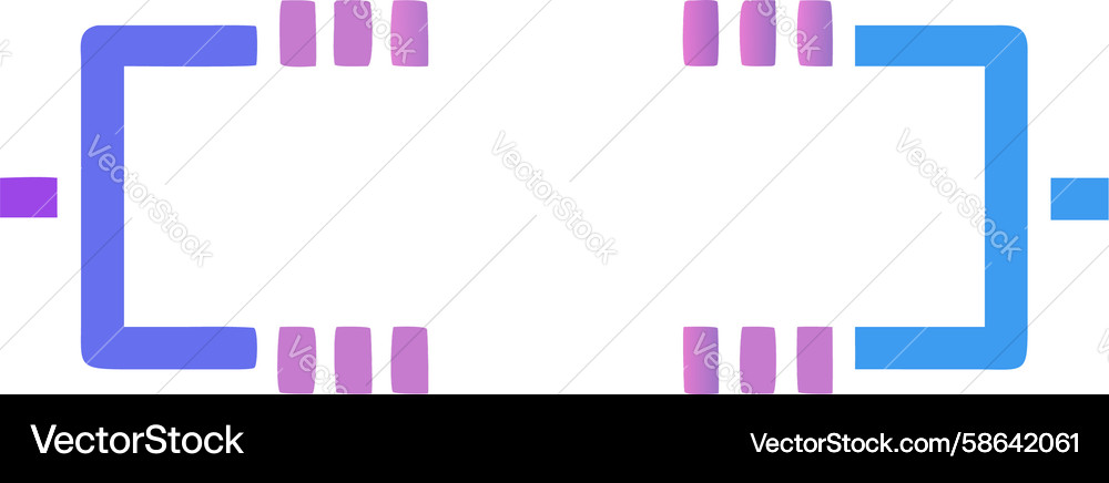 Modern Gradient Bracket Frame Vector Image