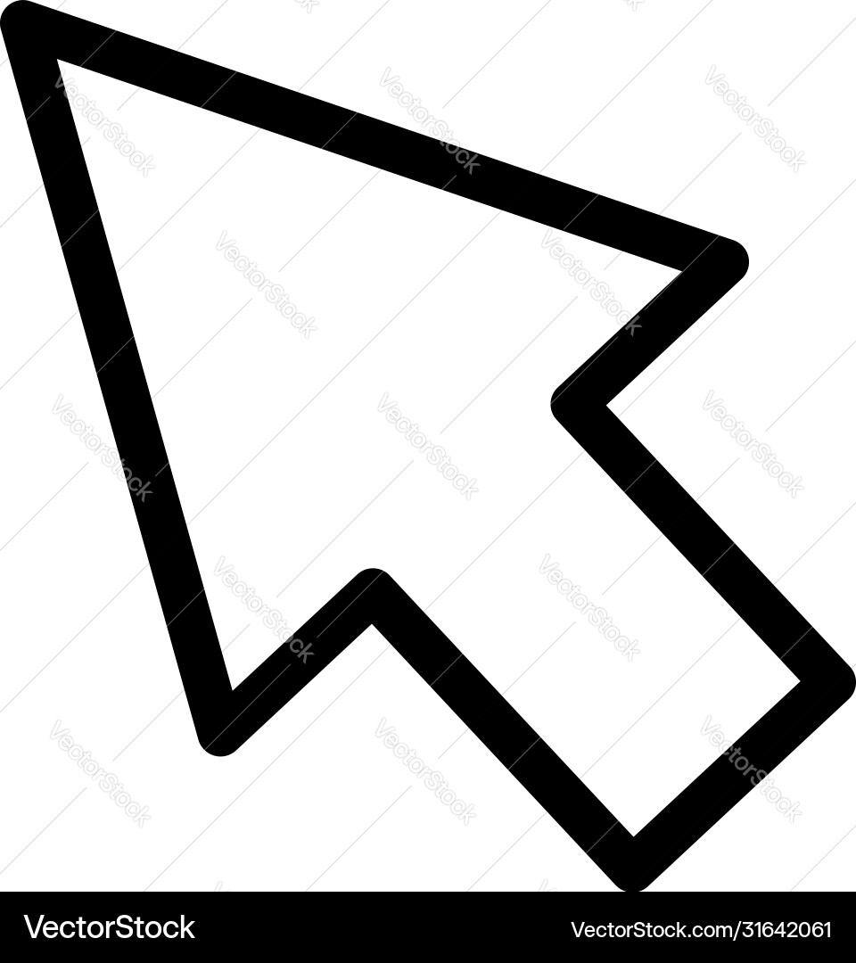 Mouse pointer cursor icon Mouse pointer cursor icon vector image
