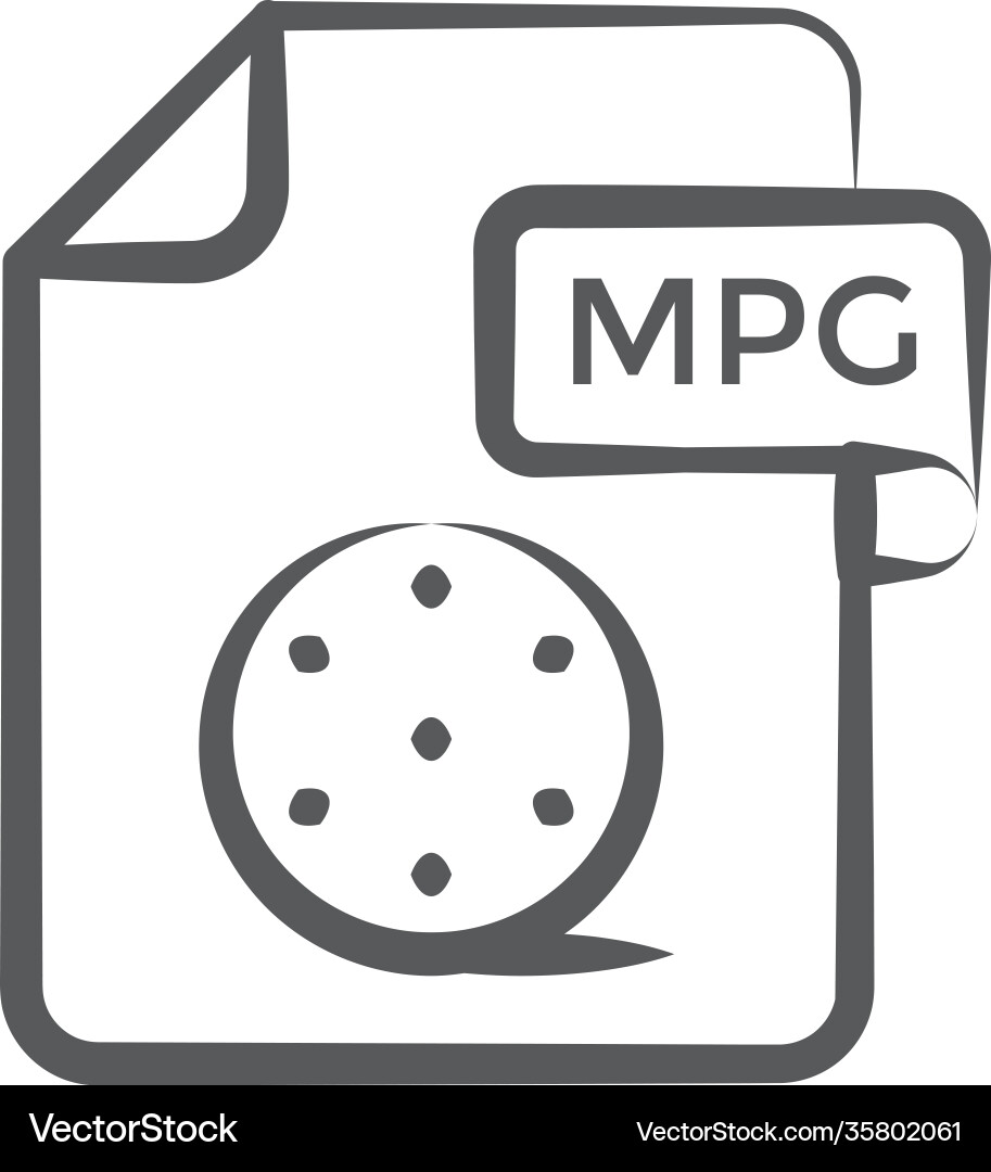 Mpg file vector image