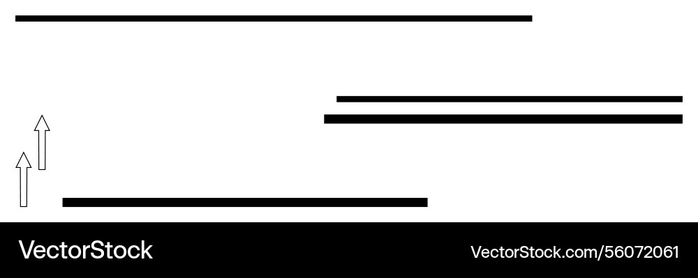 Overlapping horizontal lines with arrows Vector Image